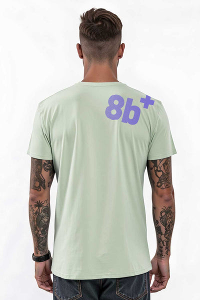 Shredded Tee Matcha – Eco-Conscious Climbing T-Shirt – 8BPLUS