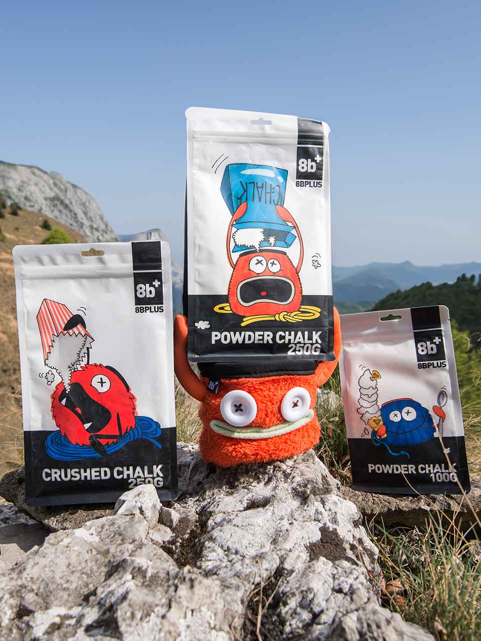 High-friction climbing chalk from 8BPLUS made with pure magnesium carbonate